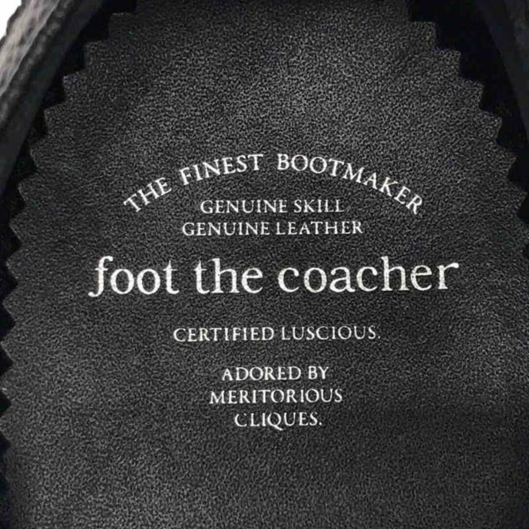 foot the coacher(フットザコーチャー)の【美品】  foot the coacher / フットザコーチャー | COMMAND SHOES (VIBRAM) レザー コマンドシューズ | black | メンズ メンズの靴/シューズ(ドレス/ビジネス)の商品写真