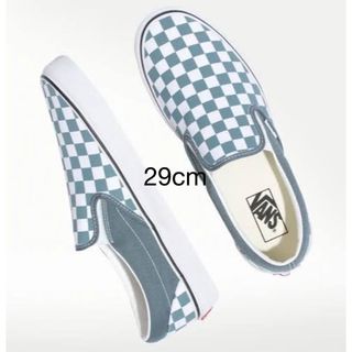 ヴァンズ(VANS)の29cm US企画【VANS 】スリッポン チェッカー×ミントグリーン(スニーカー)