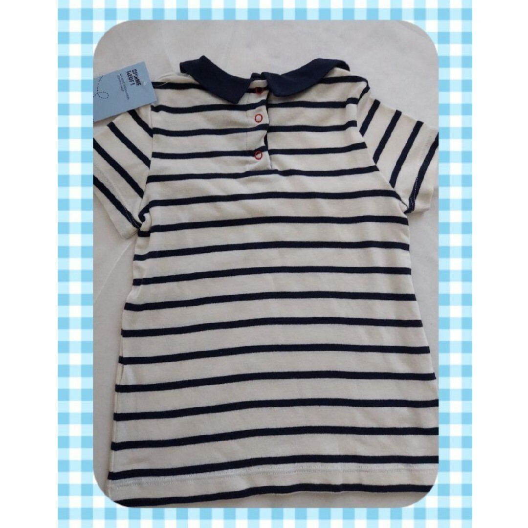 PETIT BATEAU(プチバトー)のプチバトー　マリニエール　衿付きカットソー キッズ/ベビー/マタニティのキッズ服女の子用(90cm~)(Tシャツ/カットソー)の商品写真