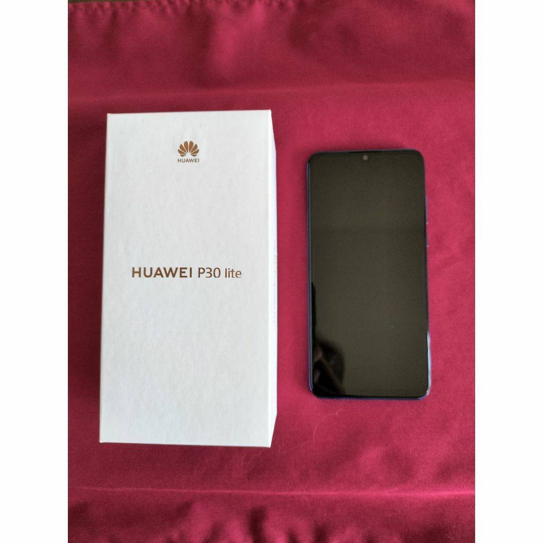 HUAWEI(ファーウェイ)の【HUAWEI P30 lite ピーコックブルー SIMフリー 】⇒美品＆お得 スマホ/家電/カメラのスマートフォン/携帯電話(スマートフォン本体)の商品写真