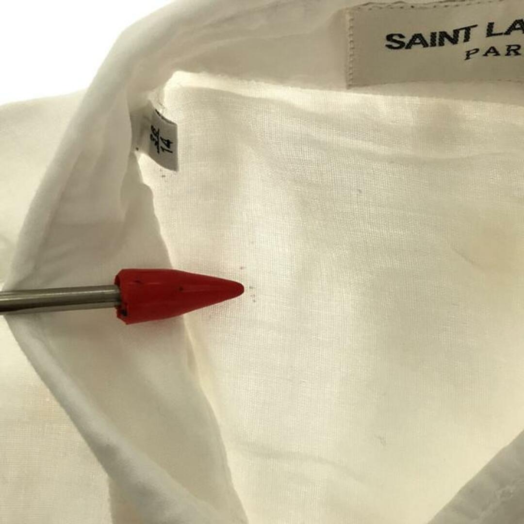 【美品】  SAINT LAURENT / サンローラン | エディ期 レース装飾 ドレスシャツ | 36 | ホワイト | メンズ