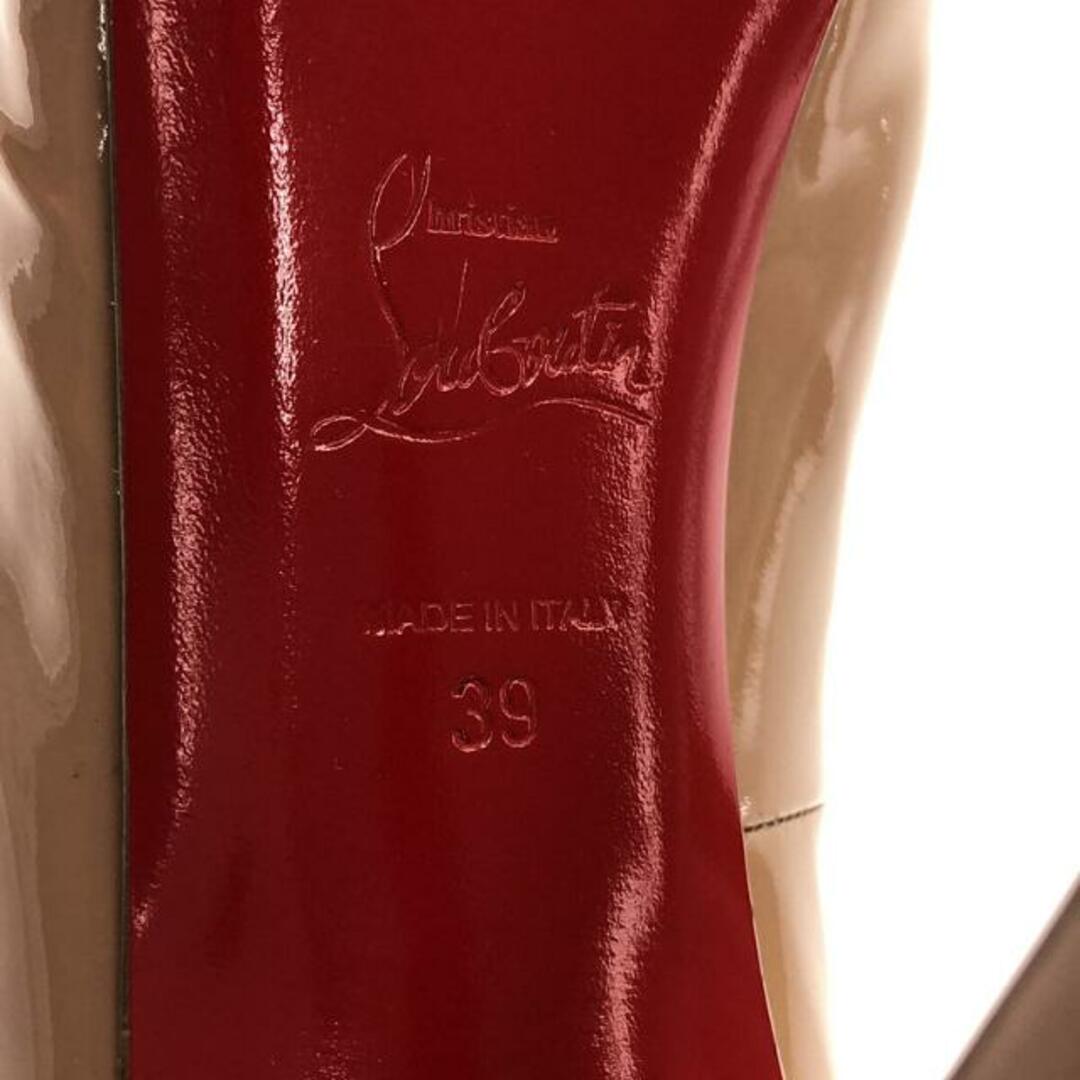 Christian Louboutin(クリスチャンルブタン)のChristian Louboutin / クリスチャンルブタン | パテントレザー オープントゥ パンプス | 39 | ベージュ | レディース レディースの靴/シューズ(ハイヒール/パンプス)の商品写真