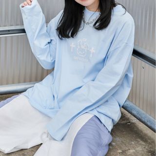 ウィゴー(WEGO)のWhinny ガビーンウサギ 長袖Tシャツ サブカル ホワイニー(Tシャツ(長袖/七分))