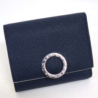 ブルガリ(BVLGARI)の【BVLGARI】ブルガリ 三つ折り財布 デニム サファイヤ×バターオニキス･ベージュ レザー 290973 ok02163ar(長財布)