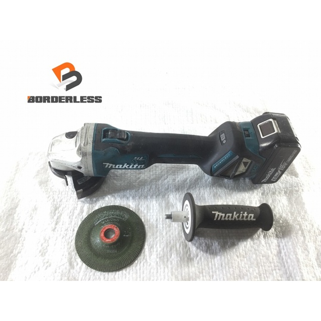 ☆品☆makita マキタ 18V 100mm 充電式ディスクグラインダ GA412D バッテリー(18V 6.0Ah) 研磨機 研削 切削 コードレス 75731