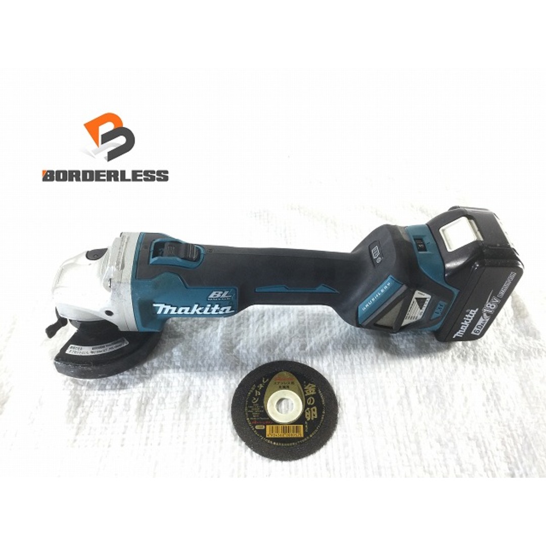 ☆品☆makita マキタ 18V 100mm 充電式ディスクグラインダ GA412D バッテリー1個(18V 5.0Ah)付き 64659