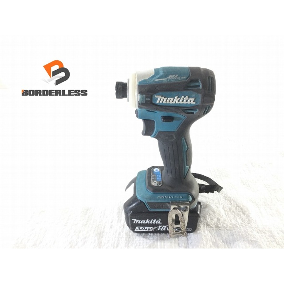 バイク☆品☆makita マキタ 18V 充電式インパクトドライバ TD172D 黒 バッテリー1個(18V 3.0Ah)付き 75795