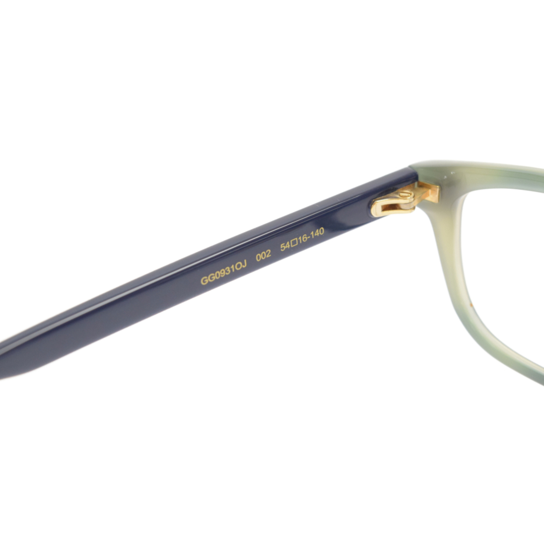 Gucci(グッチ)のGUCCI グッチ SHERRY LINE GLASSES GG0931OJ シェリーライン クリアフレーム サングラス メガネ グリーン/ブルー メンズのファッション小物(サングラス/メガネ)の商品写真