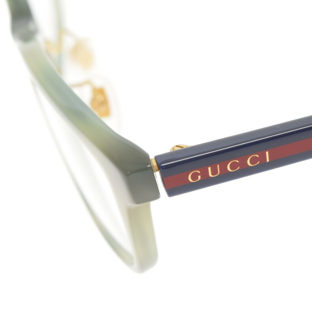 Gucci(グッチ)のGUCCI グッチ SHERRY LINE GLASSES GG0931OJ シェリーライン クリアフレーム サングラス メガネ グリーン/ブルー メンズのファッション小物(サングラス/メガネ)の商品写真