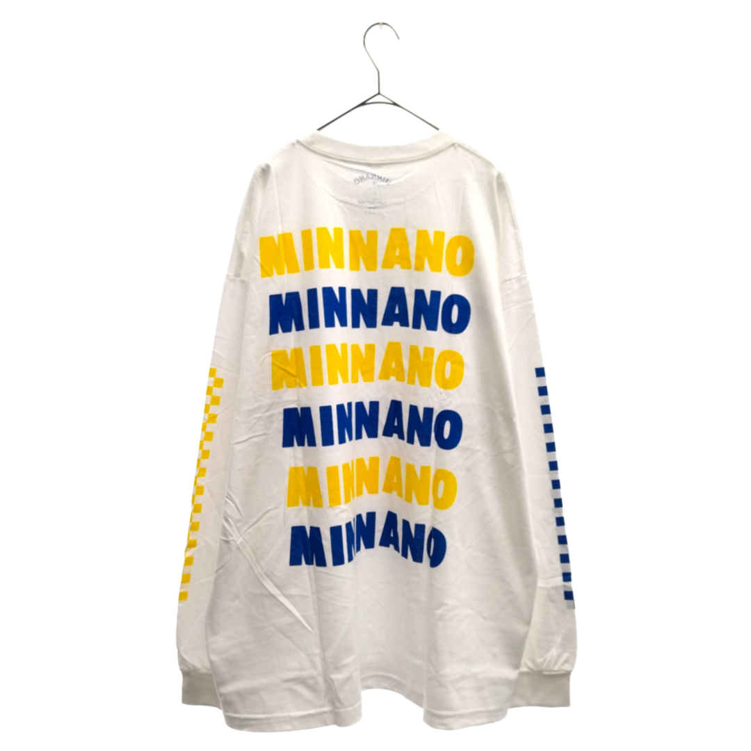 MIN-NANO ミンナノ バックロゴプリント ロングスリーブカットソー 長袖