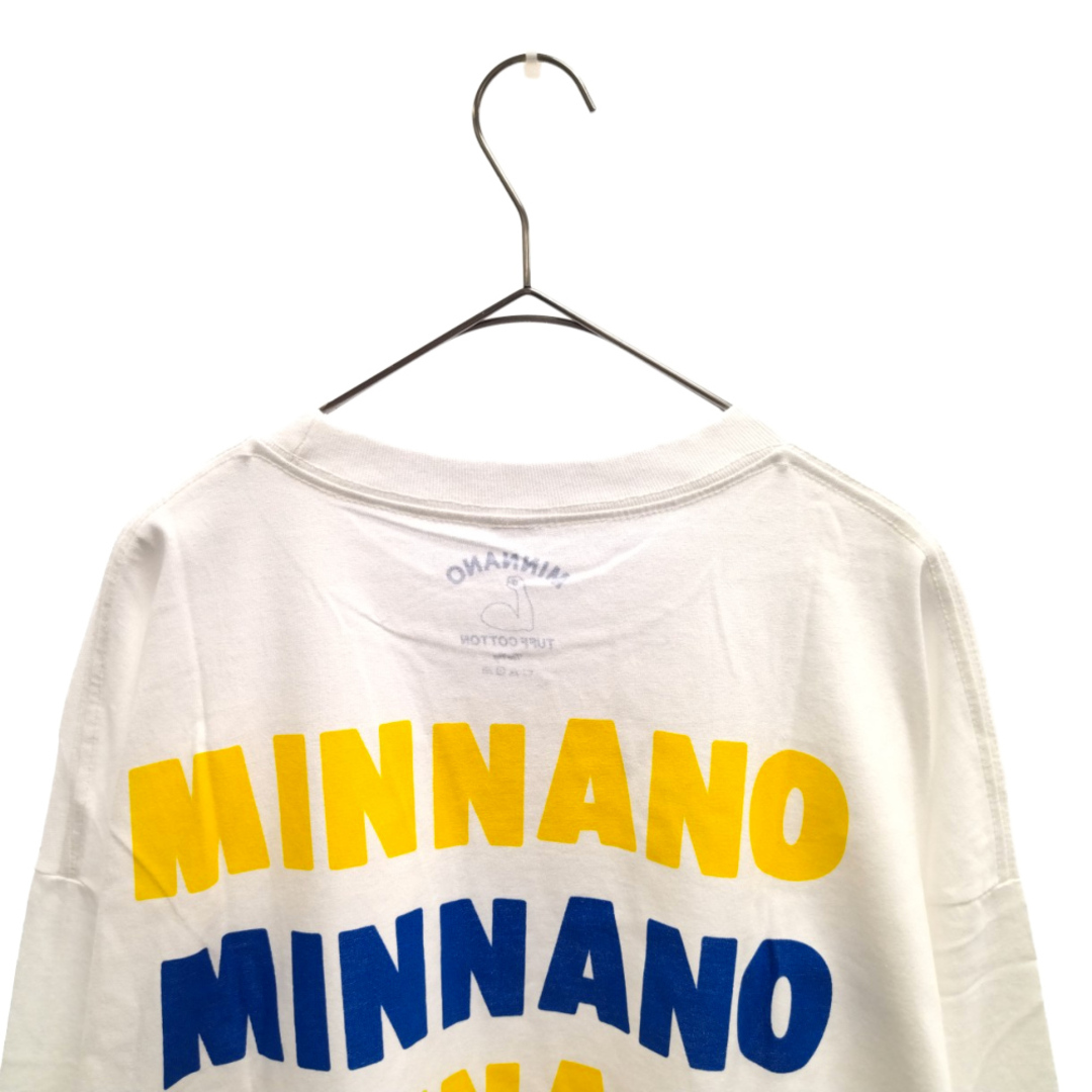 MIN-NANO ミンナノ バックロゴプリント ロングスリーブカットソー 長袖