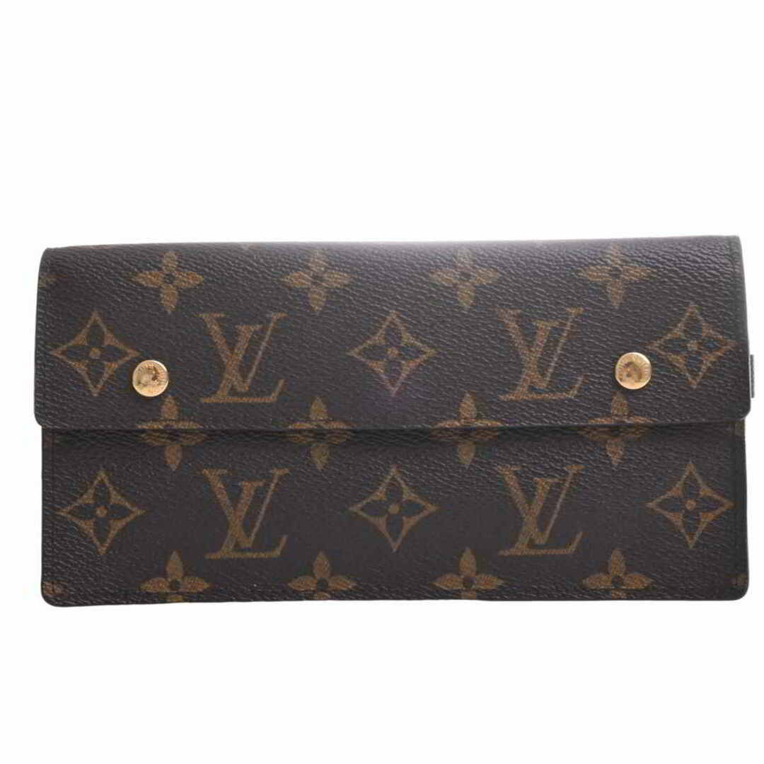 LOUIS VUITTON ルイヴィトン モノグラム ポルトフォイユ アコルディオン 長財布 チェーン付 M58008 ブラウン by