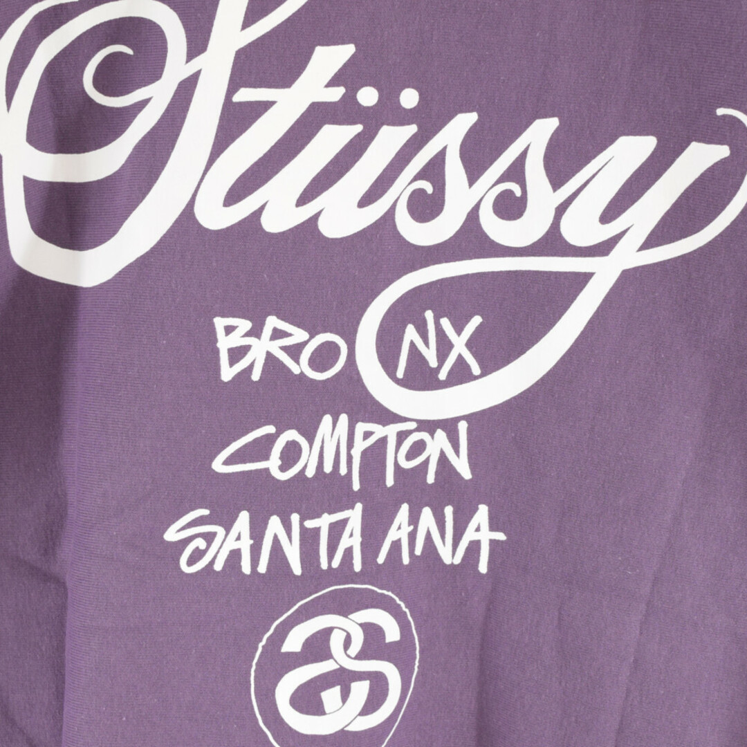 STUSSY(ステューシー)のSTUSSY ステューシー WORLD TOUR ZIP HOOD Grape ワールドツアーロゴジップアップパーカー パープル 3973792 メンズのトップス(パーカー)の商品写真