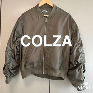 コルザ(COLZA)のコルザ　袖クシュクシュMAナイロン　カーキ　L(ブルゾン)