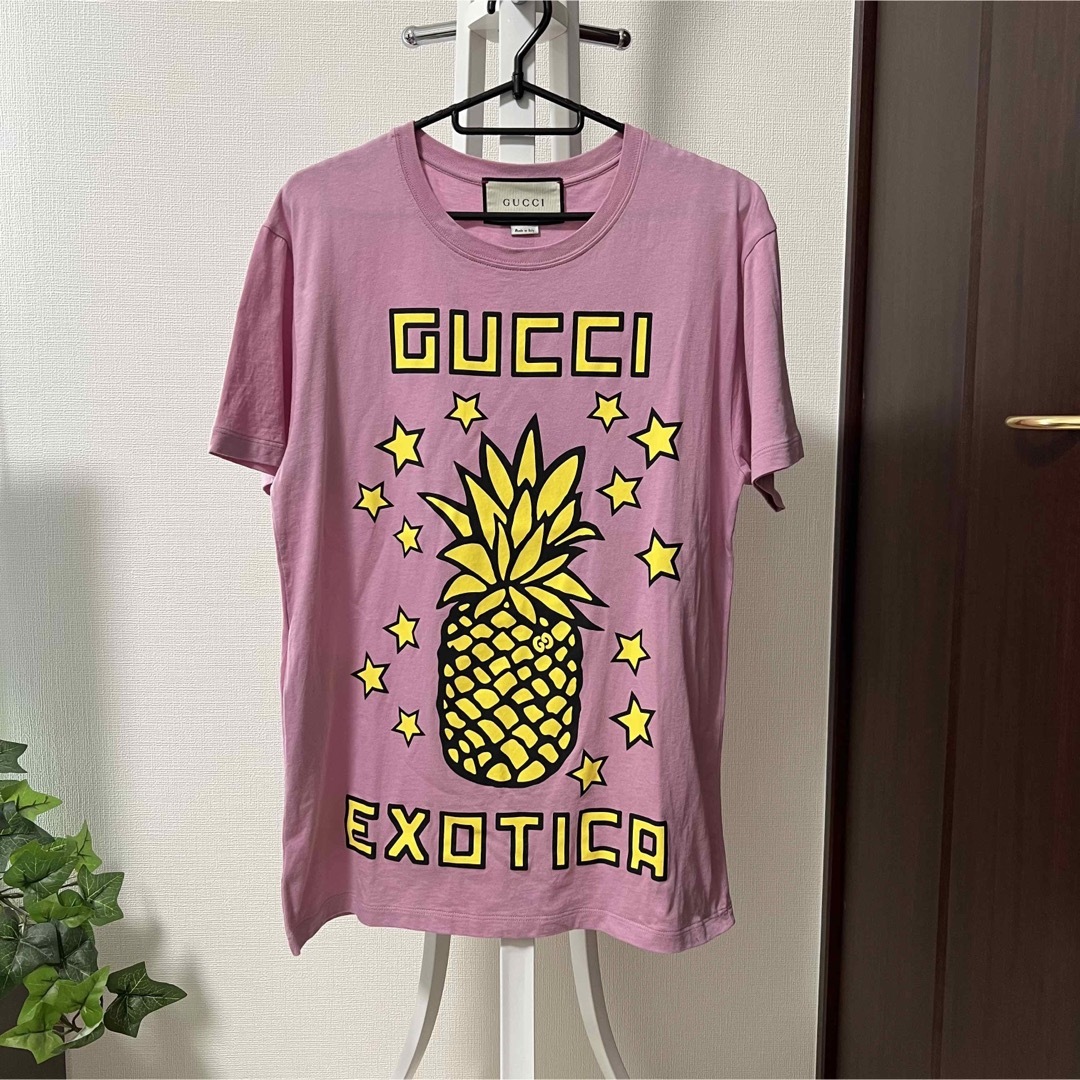 GUCCI グッチ Tシャツ ピンク パイナップル