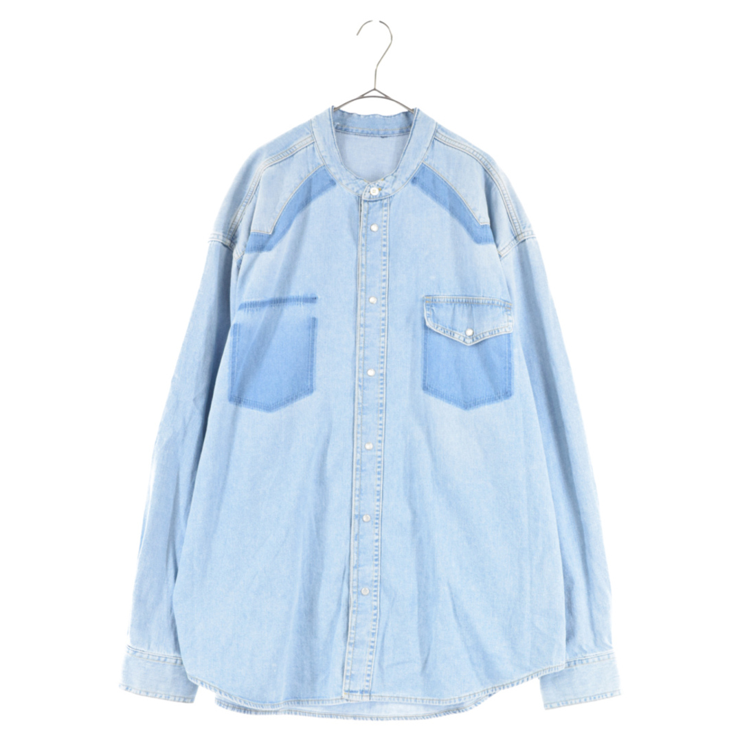 Martin Margiela マルタンマルジェラ 22SS Band Collar Denim Western Shirt バンド カラー デニム 長袖ウエスタンシャツ インディゴ S51DL0396