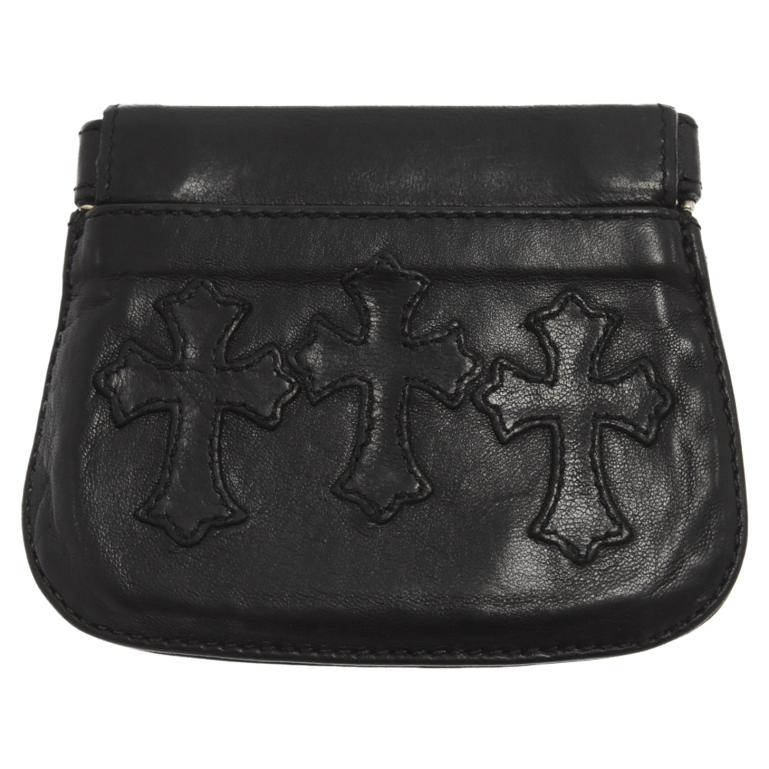 CHROME HEARTS クロムハーツ SNAP BACK COIN PURSE スナップバックコインパース セメタリークロスパッチ コインケース ブラック