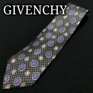 ジバンシィ(GIVENCHY)のジバンシィ 小紋 ブラック＆ブルー ネクタイ A105-J07(ネクタイ)