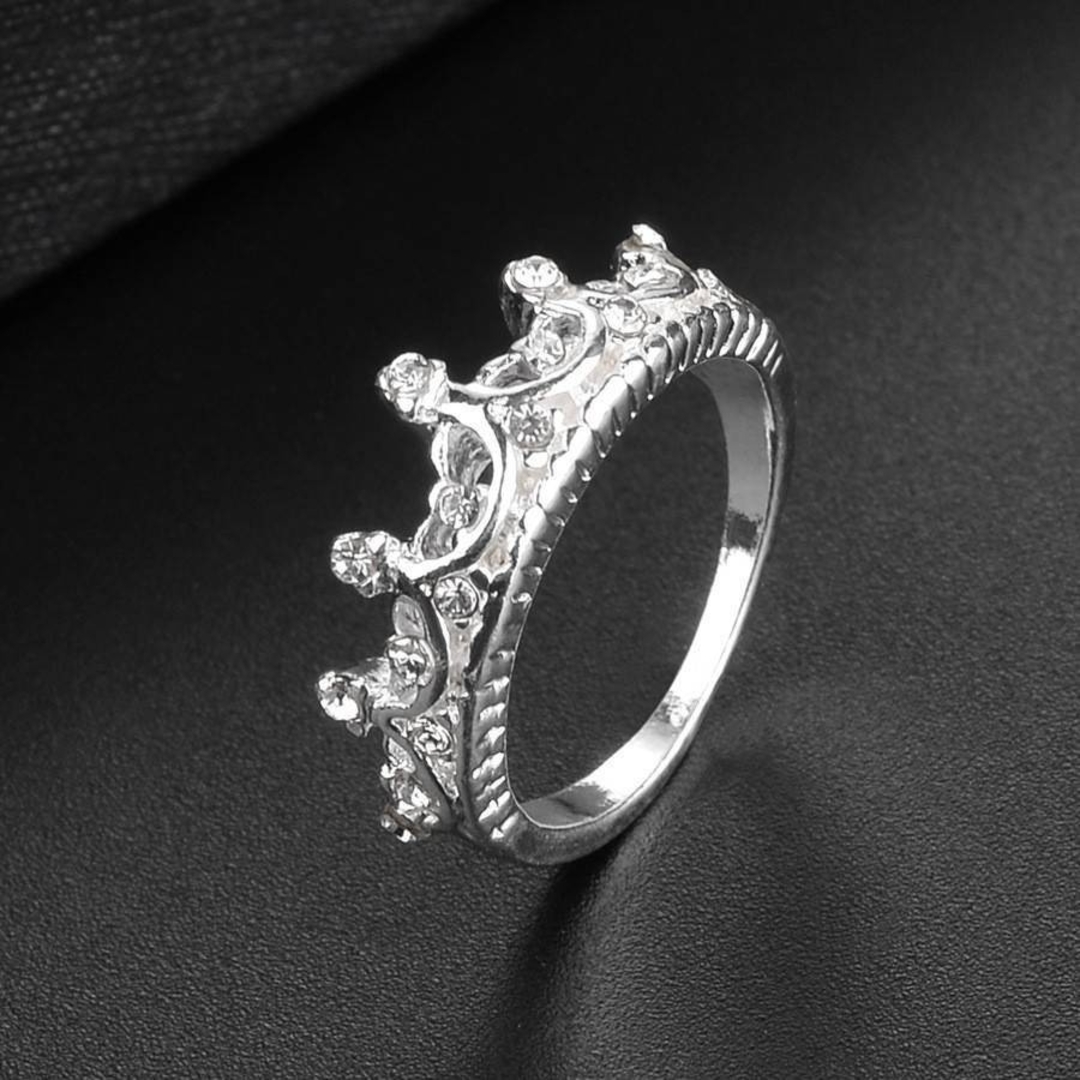 【SALE】リング レディース シルバー クラウン かわいい 王冠 指輪 17号 レディースのアクセサリー(リング(指輪))の商品写真