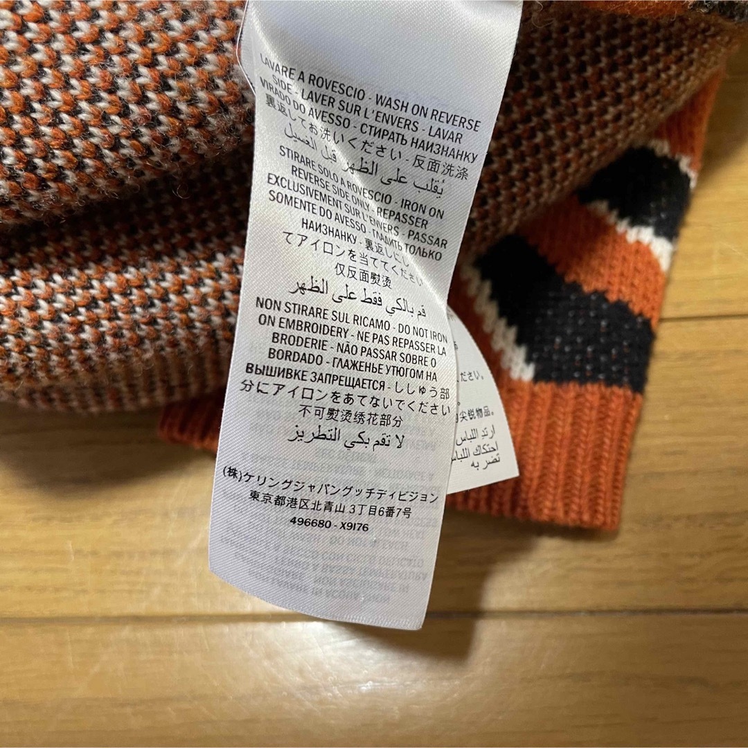 GUCCI - ⚫︎GUCCIグッチオレンジ地ジャガードタイガー柄ニット GUCCI - ⚫︎GUCCIグッチオレンジ地ジャガードタイガー柄ニット