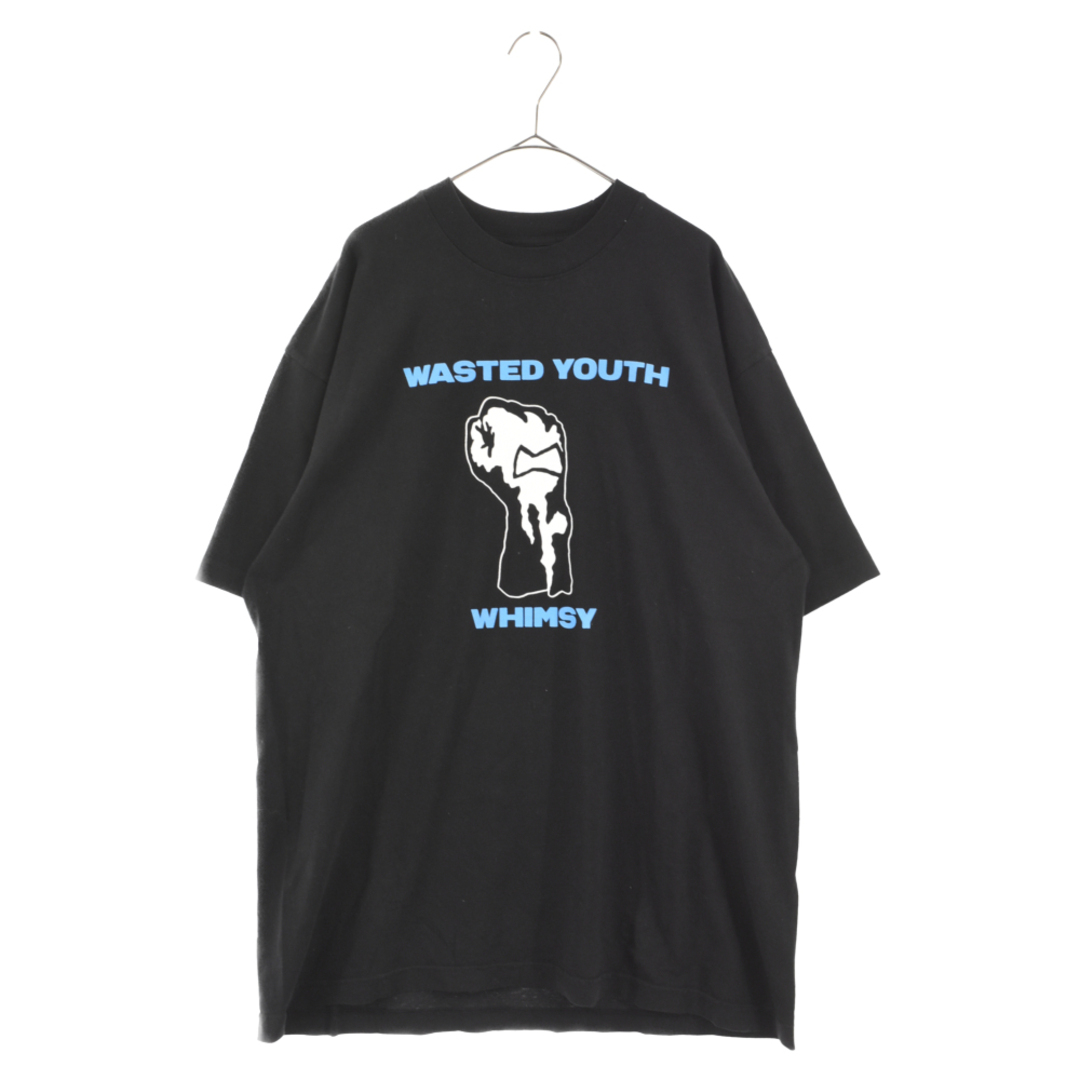 WASTED YOUTH ウェイステッドユース ×Whimsy S/S Tee グラフィックプリント半袖Tシャツ ブラック ウィムジー