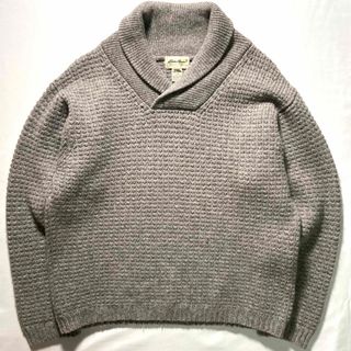 エディーバウアー(Eddie Bauer)のEddie Bauer セーター ニット ショールカラー 90s グレー L(ニット/セーター)