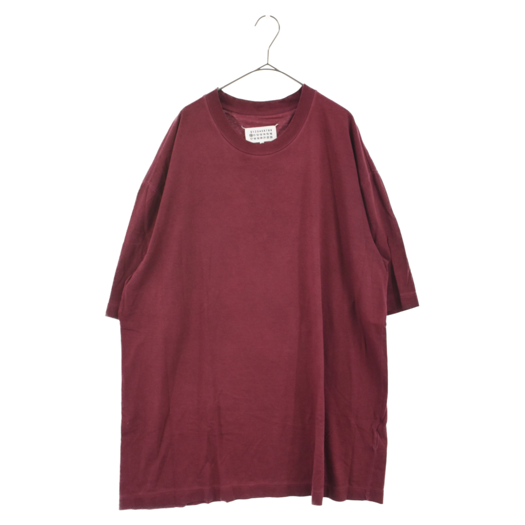 Maison Margiela メゾンマルジェラ 20AW ガーメントダイオーバーサイズ半袖Tシャツ カットソー バーガンディー S30GC0704