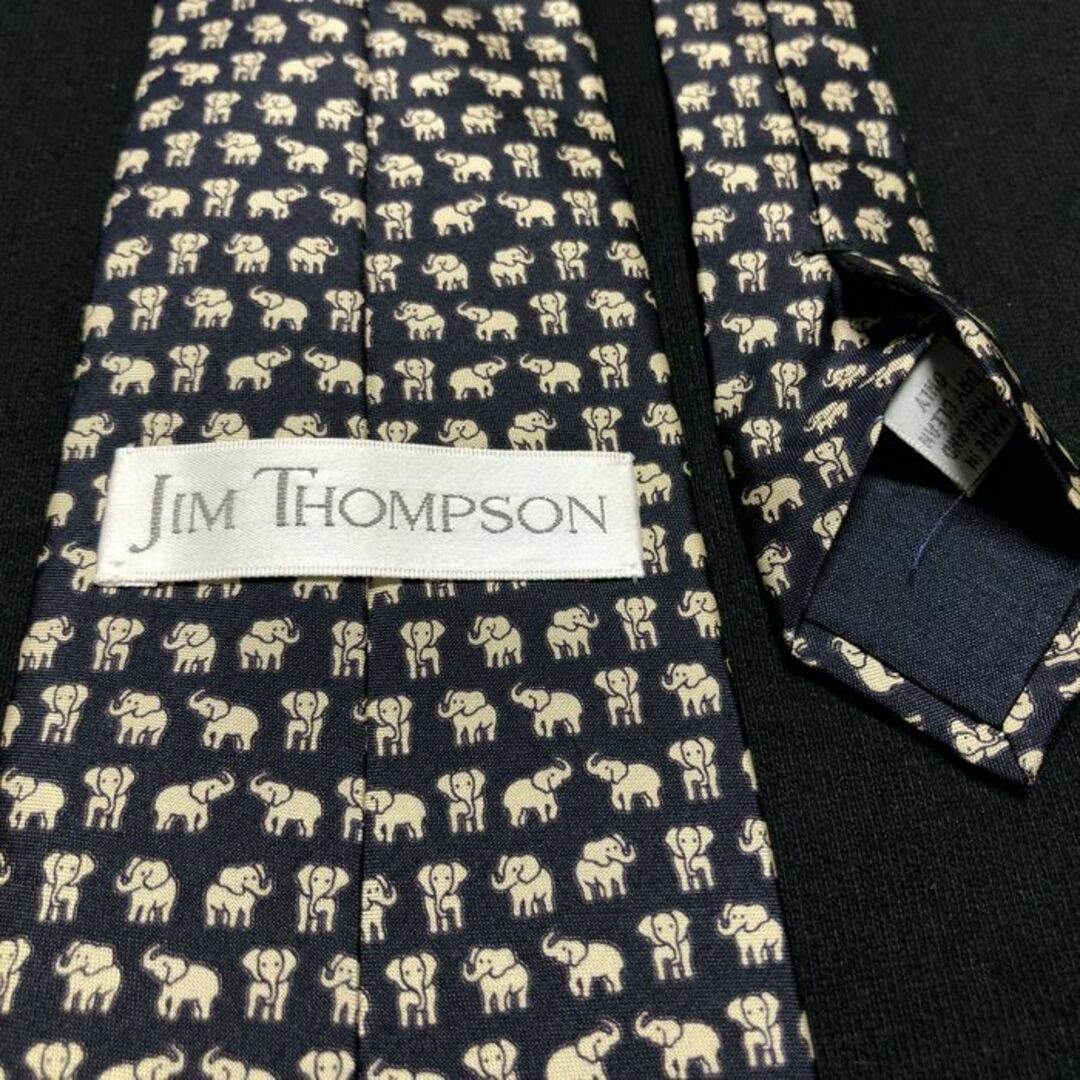 Jim Thompson(ジムトンプソン)のジムトンプソン ゾウ ネイビー ネクタイ A105-K02 メンズのファッション小物(ネクタイ)の商品写真