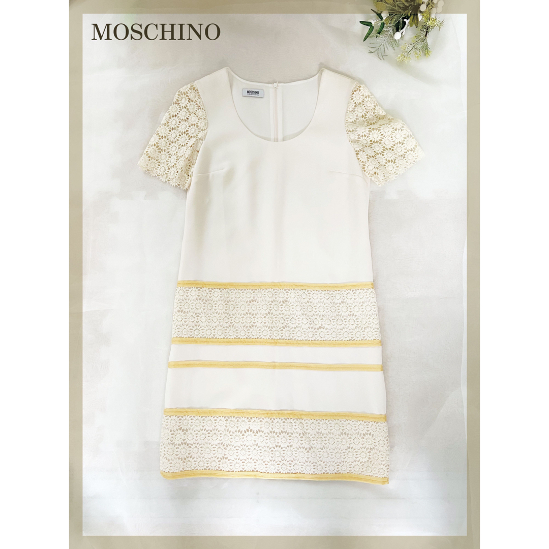 MOSCHINO(モスキーノ)の【MOSCHINO】刺繍レース　花柄　ワンピース／モスキーノチープアンドシック レディースのワンピース(ひざ丈ワンピース)の商品写真