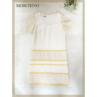 モスキーノ(MOSCHINO)の【MOSCHINO】刺繍レース　花柄　ワンピース／モスキーノチープアンドシック(ひざ丈ワンピース)