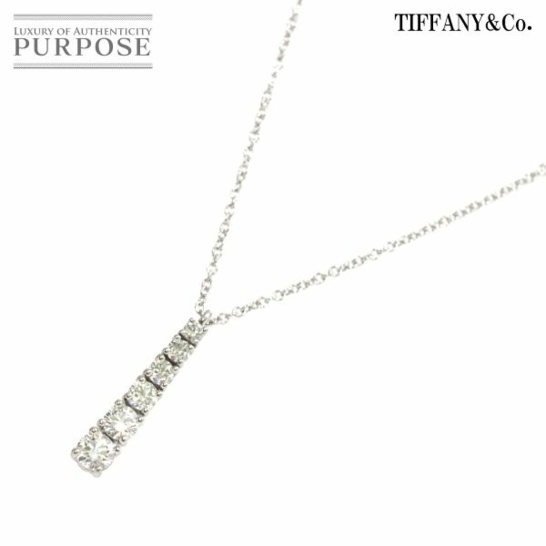 ティファニー TIFFANY&CO. ダイヤ ネックレス 40cm Pt プラチナ VLP ...