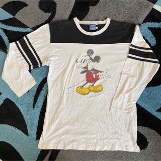 ディズニー(Disney)の#古着風#ミッキーマウス#ミッキー#ロンT#M#ウォルトディズニー#正規品 (Tシャツ(長袖/七分))