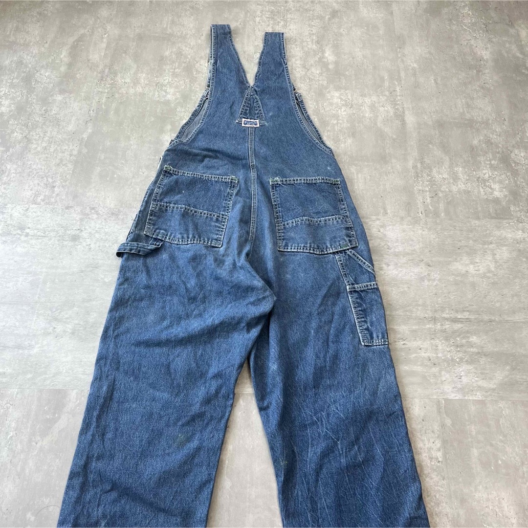 BIG SMITH(ビッグスミス)の【60s 70s】BIG SMITH オーバーオール インディゴ ダメージ加工 メンズのパンツ(サロペット/オーバーオール)の商品写真