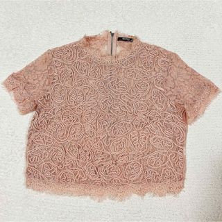 ザラ(ZARA)の☆ZARA ザラ　レース　トップス　ブラウス　ピンク☆(シャツ/ブラウス(半袖/袖なし))