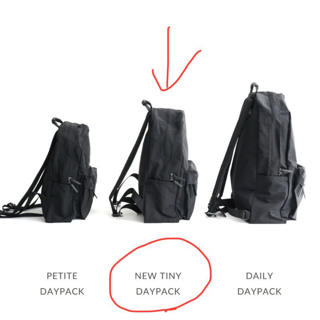 STANDARD SUPPLY(スタンダードサプライ)のSTANDARD SUPPLY newtinydaypack ブラック レディースのバッグ(リュック/バックパック)の商品写真