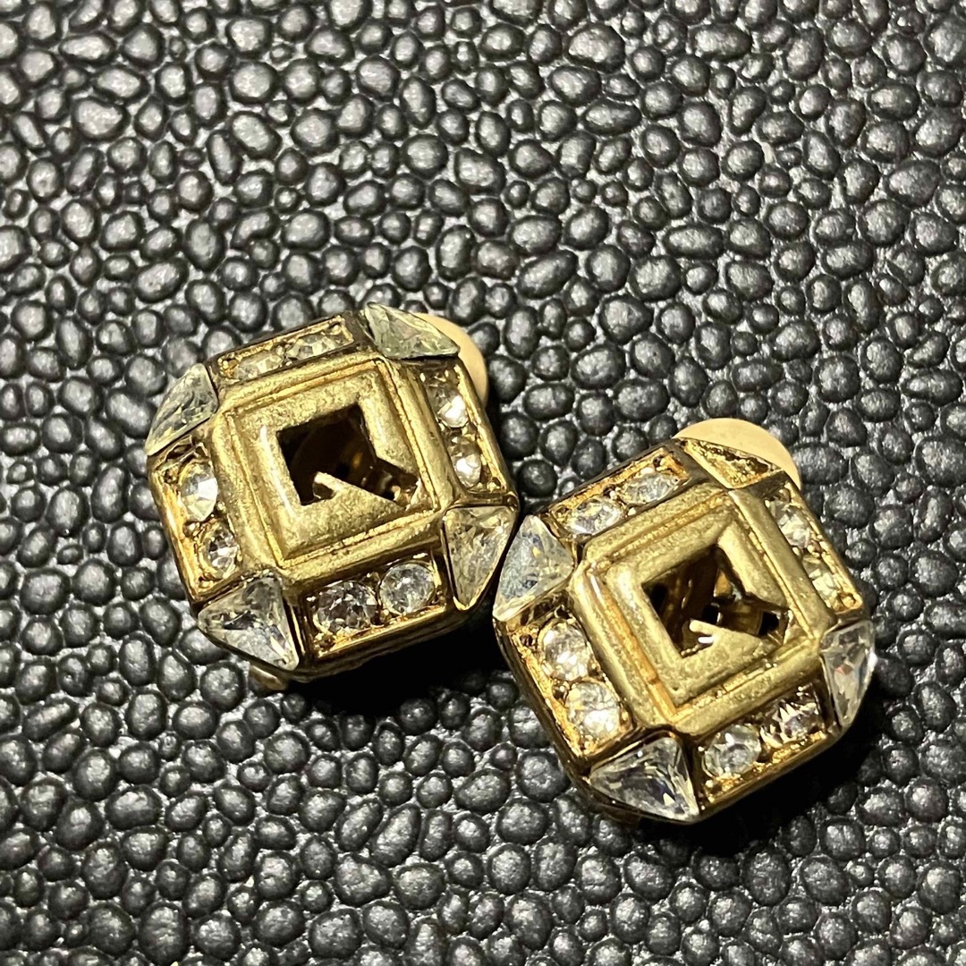 GIVENCHY - GIVENCHY ジバンシー イヤリング Gロゴ ラインストーン