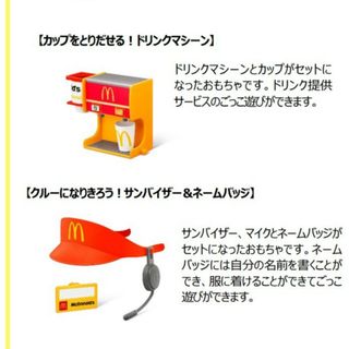 マクドナルド(マクドナルド)の新品未開封 なりきりマクドナルド ハッピーセット 二点セット(その他)