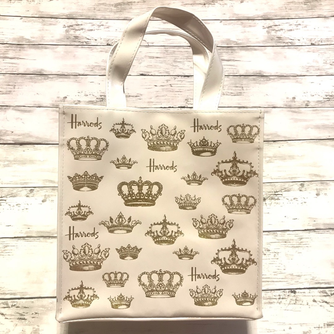 イギリス購入【新品未使用】ハロッズ　トートバッグ王冠　エリザベス女王