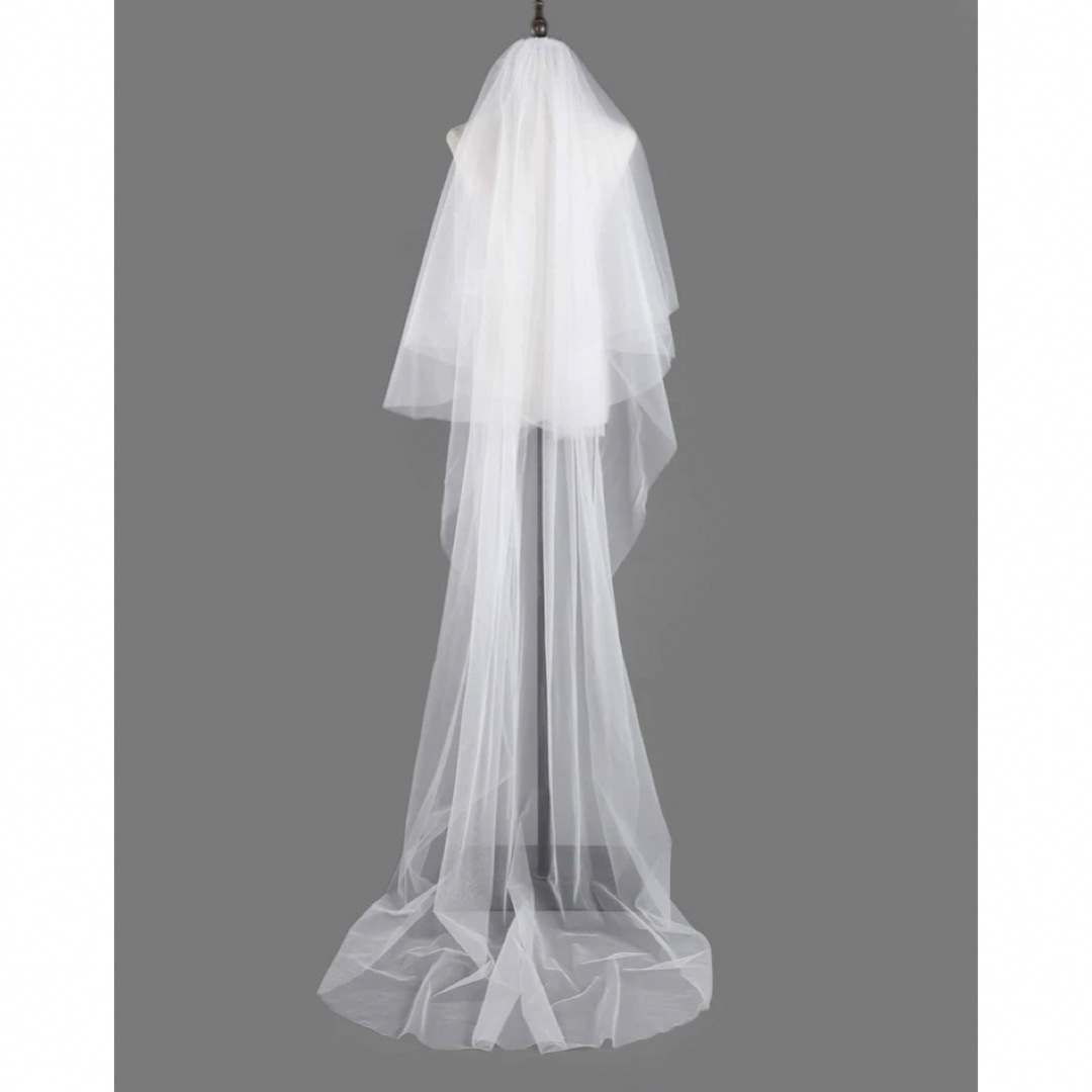 ロングベール 結婚式 レディースのフォーマル/ドレス(ウェディングドレス)の商品写真
