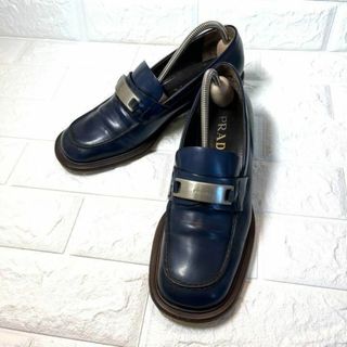 PRADA ロゴプレート　ローファー　レディース　22センチ