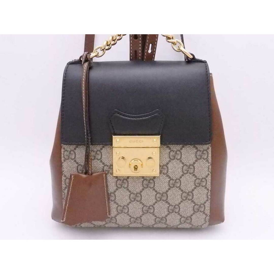 Gucci - グッチ GUCCI リュック GGスプリーム PVC/レザー ベージュx