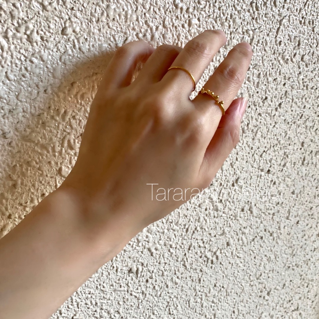 ●stainless ミックスsmall dotリング●金属アレルギー対応 レディースのアクセサリー(リング(指輪))の商品写真