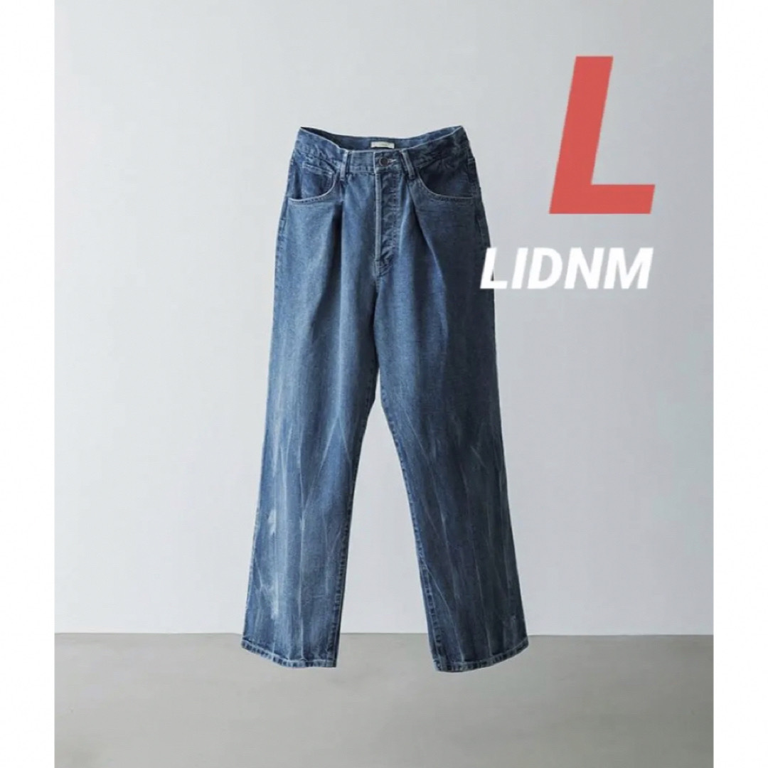 LIDNM(リドム)のVAJIRA TUCK VINTAGE DENIM メンズのパンツ(デニム/ジーンズ)の商品写真