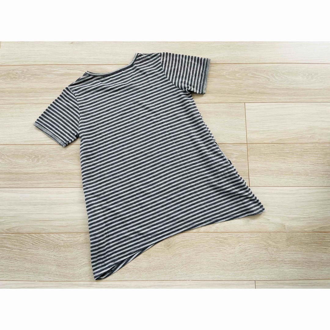 Aライン　ボーダー半袖Tシャツ レディースのトップス(Tシャツ(半袖/袖なし))の商品写真