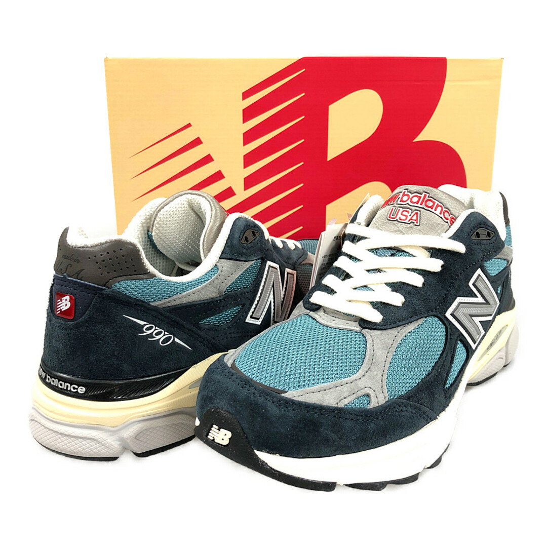 NEW BALANCE ニューバランス 品番 M990TE3 シューズ ネイビー系 サイズUS9=27cm 正規品 / 31516