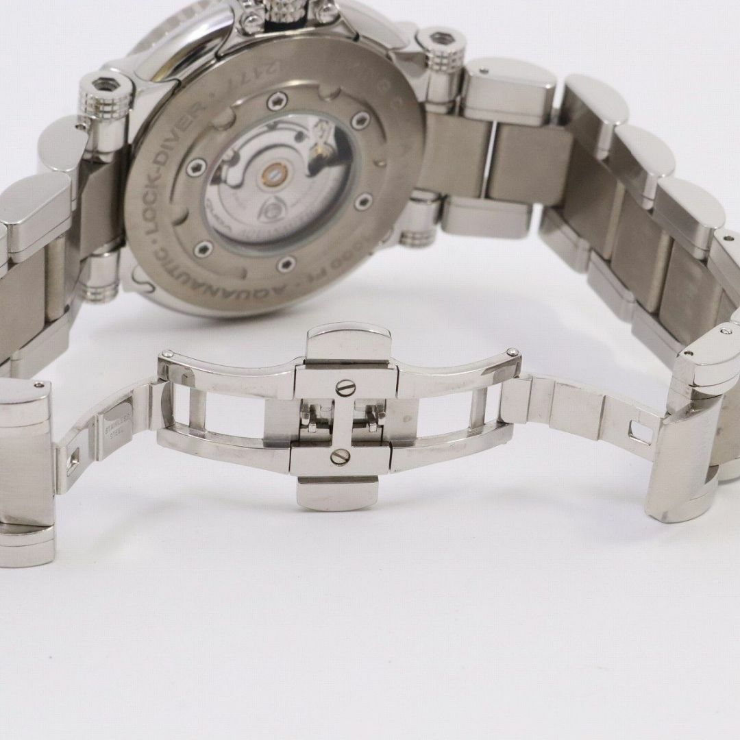 アクアノウティック キングクーダ 自動巻き メンズ 腕時計 デイデイト シルバー文字盤 純正SSベルト 交換用ベゼル付