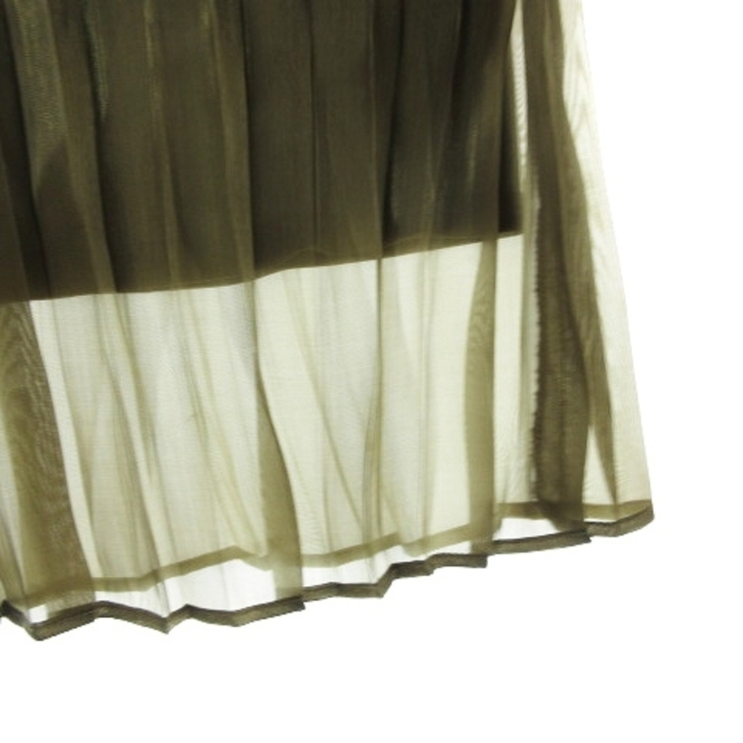 Techichi(テチチ)のテチチ スカート フレア プリーツ ロング ウエストゴム 薄手 無地 F 茶 レディースのスカート(ロングスカート)の商品写真