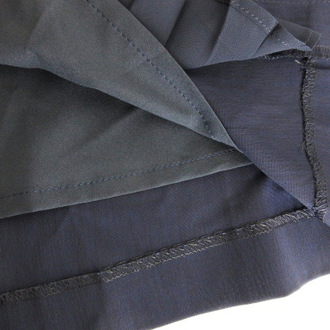 ROPE’(ロペ)のロペ スカート フレア ミモレ丈 切替 プリーツ サイドファスナー 36 紺 レディースのスカート(ロングスカート)の商品写真