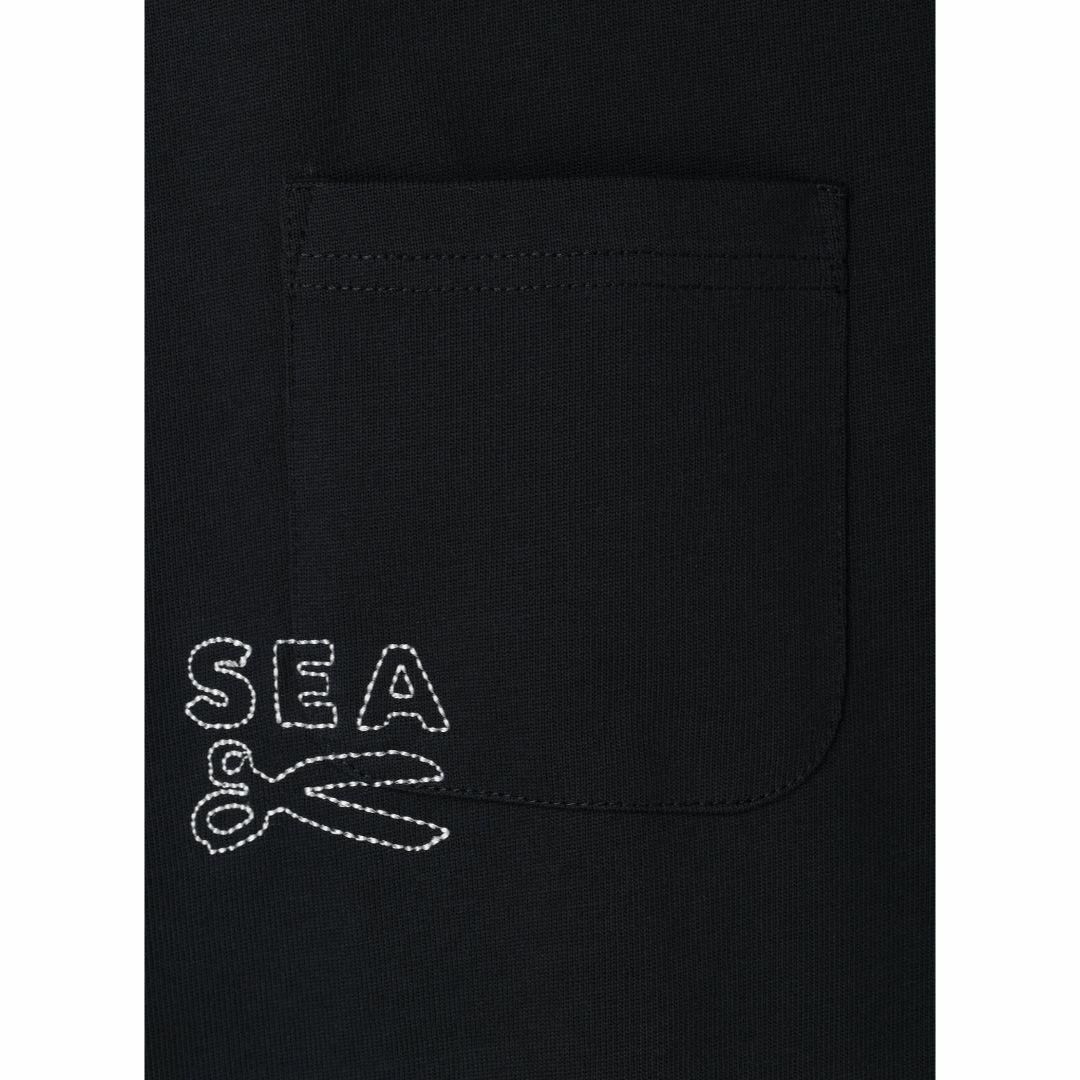 Wind and sea × DENHAM ポケットTシャツ　ネイビー