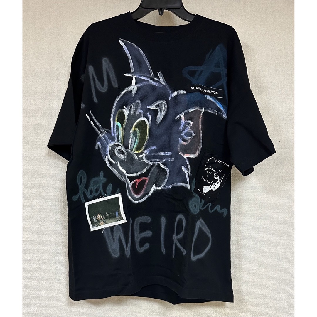 メンズタグ付き新品 guernika ゲルニカ トムとジェリー 黒ブラックTシャツ